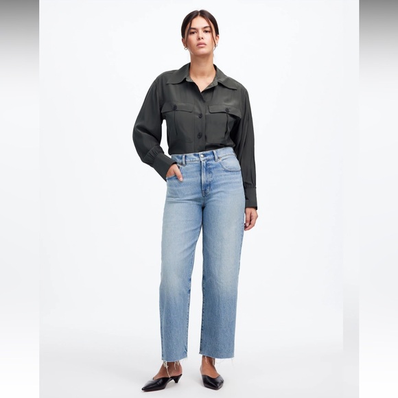 Madewell The Perfect Vintage Wide Leg Crop Jeans – Size 23 - Picture 1 of 10